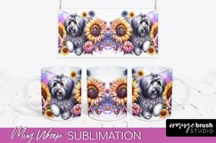 Havanese Mug Wrap Dog Sublimation Floral PNG Product Image 1