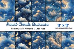 Heart Clouds Staircase Heaven Memorial JPG Product Image 1