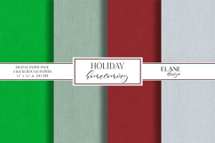 Christmas Themed Digital Paper, Linen Texture Background Product Image 1