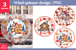 Christmas wind spinner Christmas House Wind Spinner PNG Product Image 1
