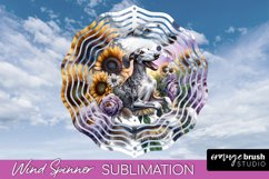 Ibizan Hound Wind Spinner Dog Sublimation Floral PNG Product Image 1