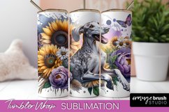 Ibizan Hound Tumbler Wrap Dog Sublimation Floral PNG Product Image 1