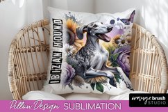 Dog Pillow Cover - Dog Mom Floral Pillow Sublimation Product Image 1