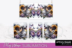 Ibizan Hound Mug Wrap Dog Sublimation Floral PNG Product Image 1