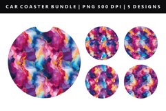 Alcohol Ink Keychain And Car Coaster Sublimation Design Product Image 1