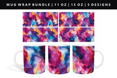 Alcohol Ink 11oz, 15oz Mug Sublimation | Mug Wrap PNG Product Image 1