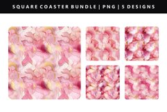 Alcohol Ink Square Coaster Design | Square Coaster PNG Product Image 1