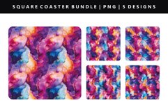 Alcohol Ink Square Coaster Design | Square Coaster PNG Product Image 1