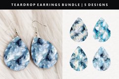 Alcohol Ink Teardrop Earring Sublimation PNG Design Product Image 1
