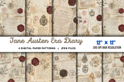 Jane Austen Era Diary Sheets JPG Product Image 1