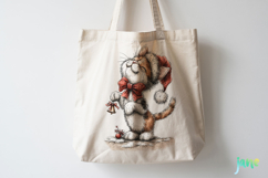 Whimsical Christmas Cats Clipart Product Image 3