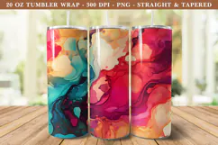 Retro Marble Ink Tumbler Wrap | 20 oz tumbler wrap Product Image 1