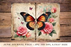 Printable Junk Journal Pages butterfly 11 Product Image 1