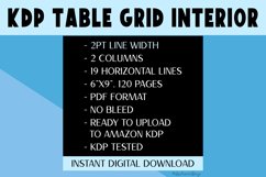 KDP Grid Table 6x9 Inch 120 Pages PDF Interior, 2pt Lines Product Image 3
