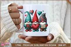Happy Valentine's Day Gnomes, Valentine gnome sublimation Product Image 2