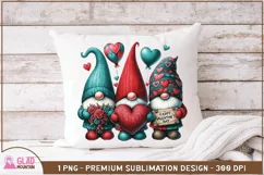 Happy Valentine's Day Gnomes, Valentine gnome sublimation Product Image 3