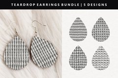Knitted Teardrop Earring Sublimation PNG Design Product Image 1