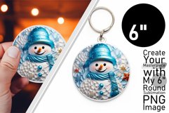 Winter Magic: 3D Inflated Puff Snowman Decor Product Image 1