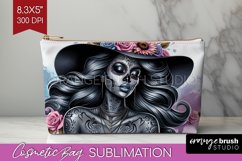 La Catrina Cosmetic Bag - Sugar Skull Makeup Bag PNG Product Image 1