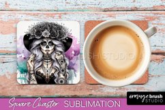 Catrina Coaster - Halloween Square Coaster, Day of the Dead Product Image 1