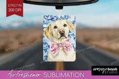 Labrador Retriever Dog Air Freshener PNG Floral Dog PNG Product Image 1