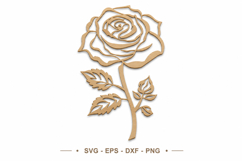 Rose Flower Laser Cut File SVG Product Image 1