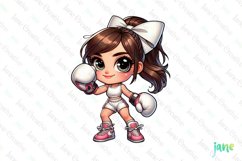 Little Girl With Gym Sublimation Clipart Product Image 1