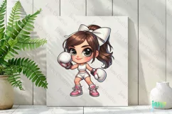 Little Girl With Gym Sublimation Clipart Product Image 2