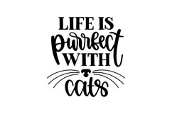 Life Is Purfect With Cats SVG Cut File Product Image 1