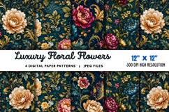Luxury Floral Flowers Backgrounds JPG Product Image 1