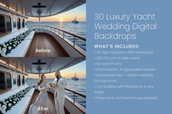 30 Luxury Yacht Wedding Digital Backdrops Product Image 3