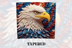 3D Eagle Tumbler Wrap | 3D Patriotic Tumbler | 3D Product Image 3