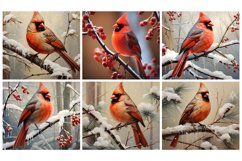 Red Cardinal Tumbler Wrap Bundle | Christmas | Sublimation Product Image 3