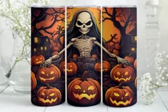 Creepy Halloween Tumbler Wrap PNG | Halloween Tumbler Wrap Product Image 3
