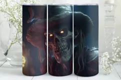Creepy Halloween Tumbler Wrap PNG | Halloween Tumbler Product Image 3