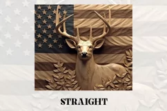 3D Deer Tumbler Wrap | 3D Patriotic Tumbler Wrap Product Image 2