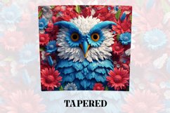 3D Owl Tumbler Wrap | 3D Tumbler wrap | 3d Sublimation Product Image 4