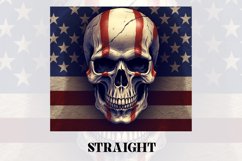 3D Skull Tumbler Wrap | 3D Patriotic Tumbler Wrap Product Image 2