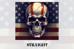 3D Skull Tumbler Wrap | 3D Patriotic Tumbler Wrap Product Image 2