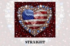 3D Jewels and crystals Tumbler Wrap | 3D Patriotic Tumbler Product Image 2