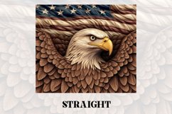 3D Eagle Tumbler Wrap | 3D Patriotic Tumbler Product Image 2