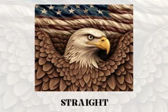 3D Eagle Tumbler Wrap | 3D Patriotic Tumbler Product Image 2