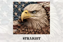 3D Eagle Tumbler Wrap | 3D Patriotic Tumbler Wrap Product Image 2