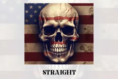 3D Skull Tumbler Wrap | 3D Patriotic Tumbler Wrap Product Image 2