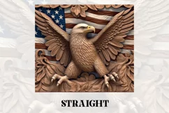 3D Eagle Tumbler Wrap | 3D Patriotic Tumbler Wrap Product Image 2