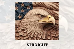 3D Eagle Tumbler Wrap | 3D Patriotic Tumbler Wrap Product Image 2