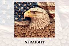 3D Eagle Tumbler Wrap | 3D Patriotic Tumbler Product Image 2