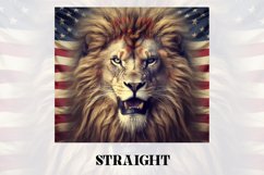3D Lion Tumbler Wrap | 3D Patriotic Tumbler Wrap Product Image 2