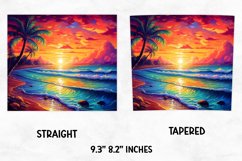 3D Sublimation Tumbler wrap Summer landscape bundle Vacation Product Image 3