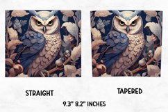 Owl Floral Tumbler Wrap | Skinny Tumbler Wrap Product Image 5
